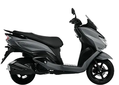 Suzuki Burgman Street 125 gris en vista lateral